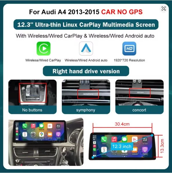 AUDI A4 2013-2015 CARPLAY SCREEN - Image 2
