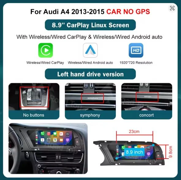 AUDI A4 2013-2015 CARPLAY SCREEN - Image 3