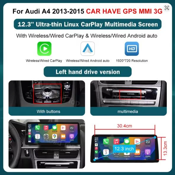 AUDI A4 2013-2015 CARPLAY SCREEN - Image 4