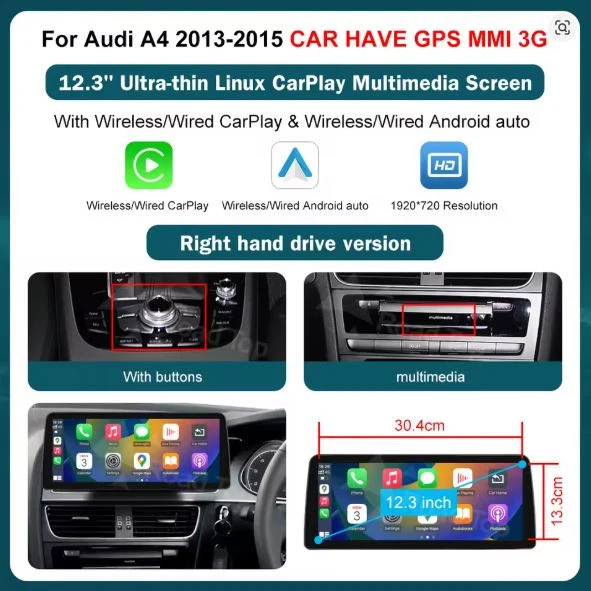AUDI A4 2013-2015 CARPLAY SCREEN - Image 7