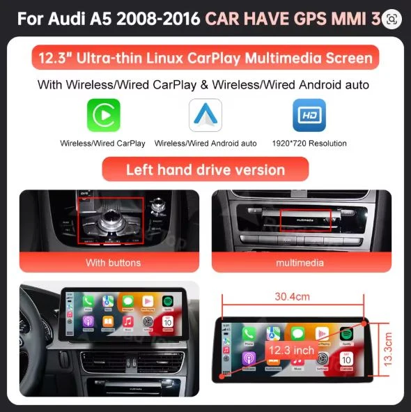 AUDI A5 2008-2016 CARPLAY SCREEN - Image 8