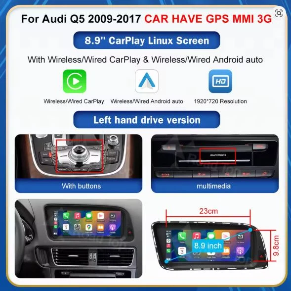 AUDI Q5 2009-2017 CARPLAY SCREEN - Image 10