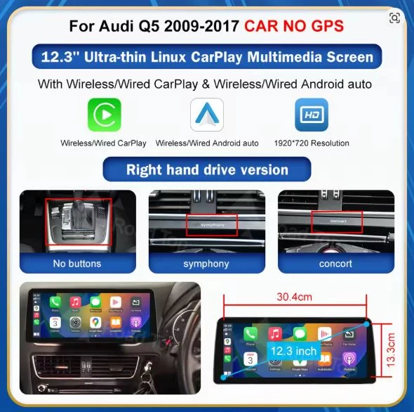 AUDI Q5 2009-2017 CARPLAY SCREEN - Image 8