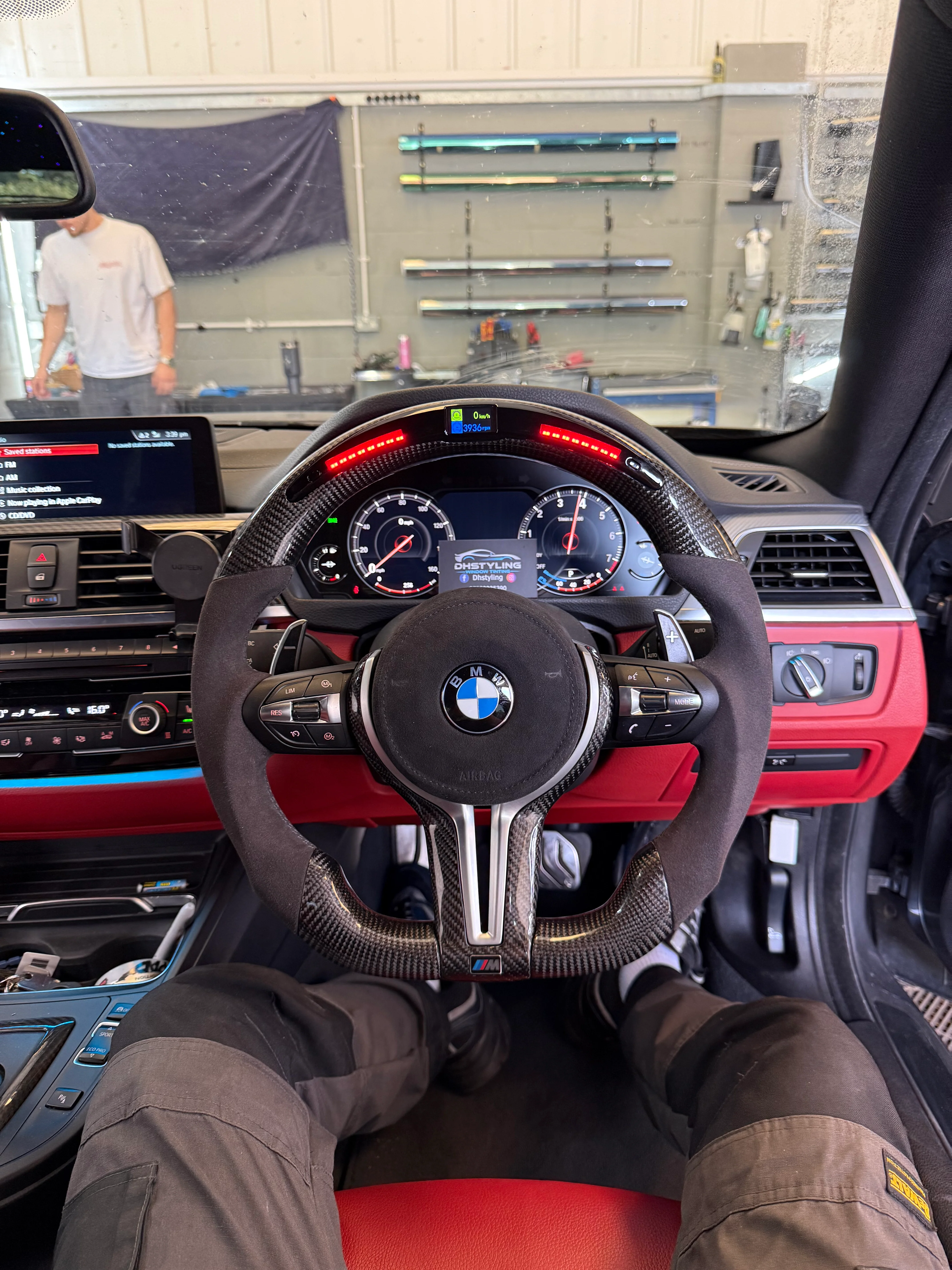 BMW F Series LED Carbon Fibre Steering Wheel - Image 3