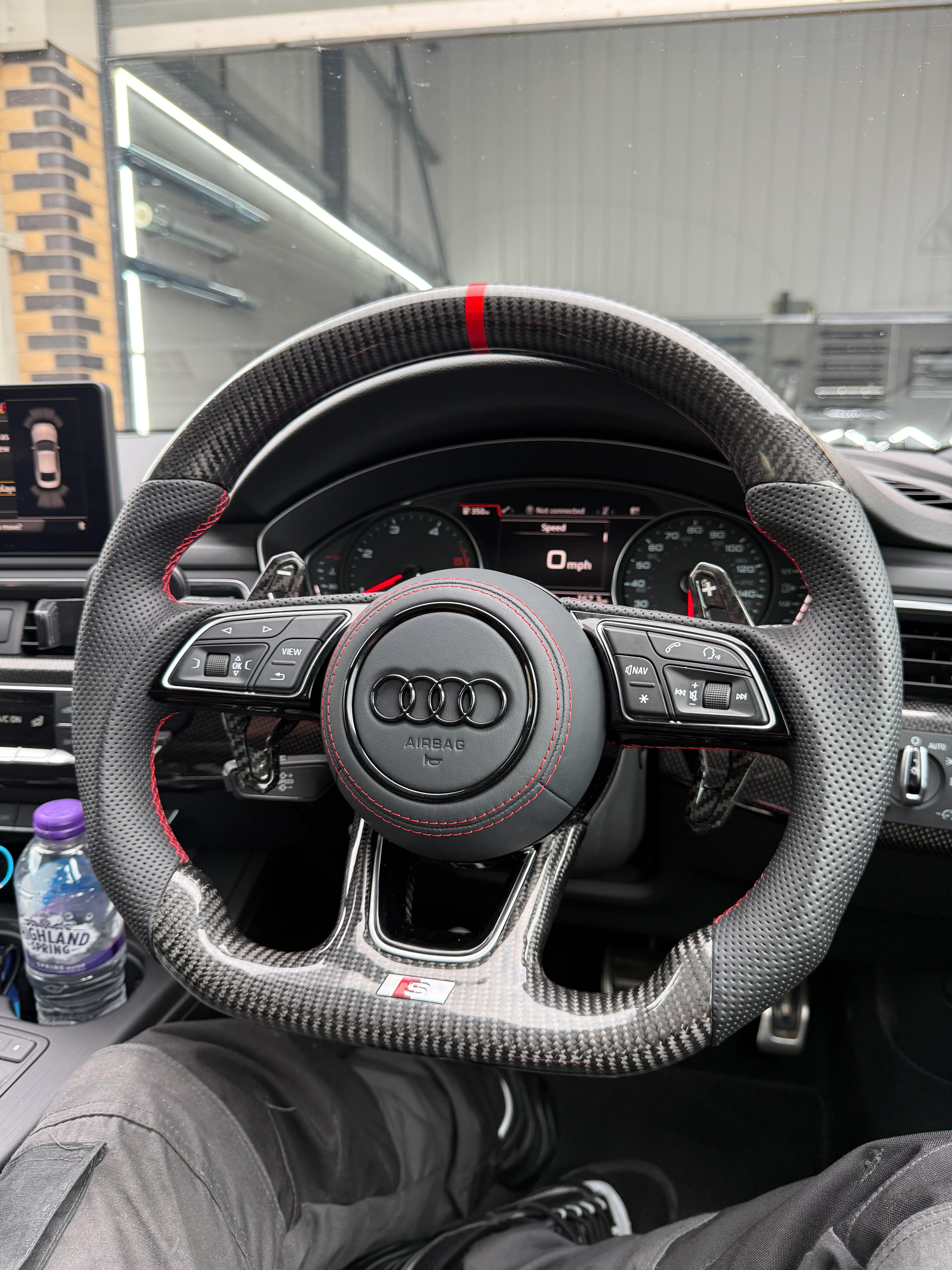 Audi Carbon Fibre Custom Steering Wheel - Image 3